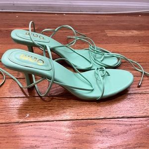 EGO mint green multi-strap sandals
